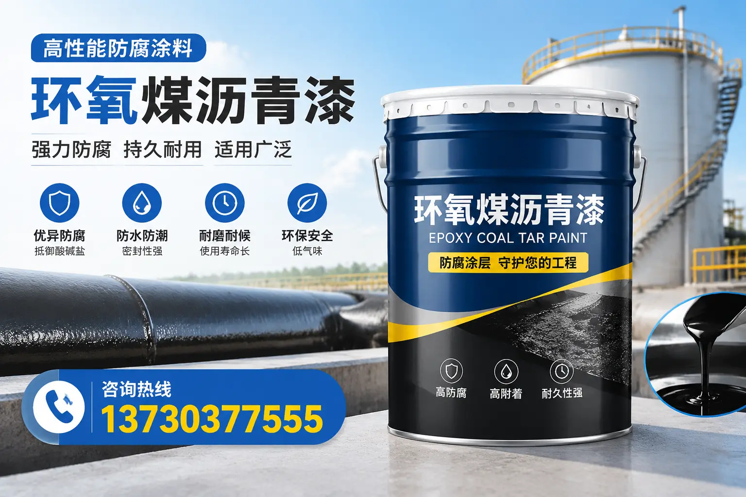 环氧煤沥青漆的耐久性分析,适合平凉的使用场景